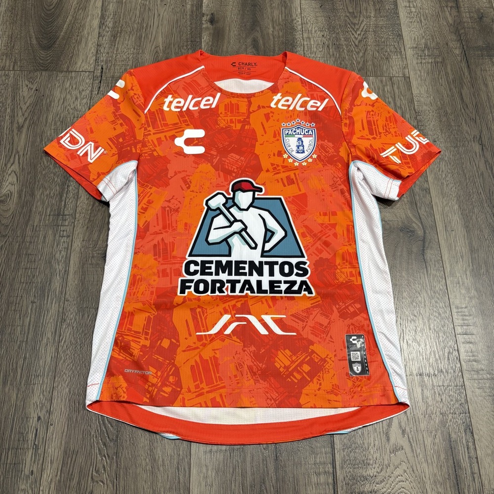 Pachuca Soccer Jersey Womens XS Orange Charly Cementos Fortaleza DryFactor